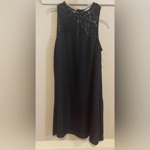 Speechless Navy Blue Shift Dress w/ lace | Size Junior/Teen Small